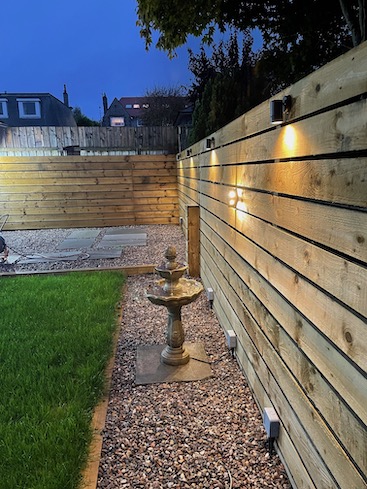 Garden lighting.