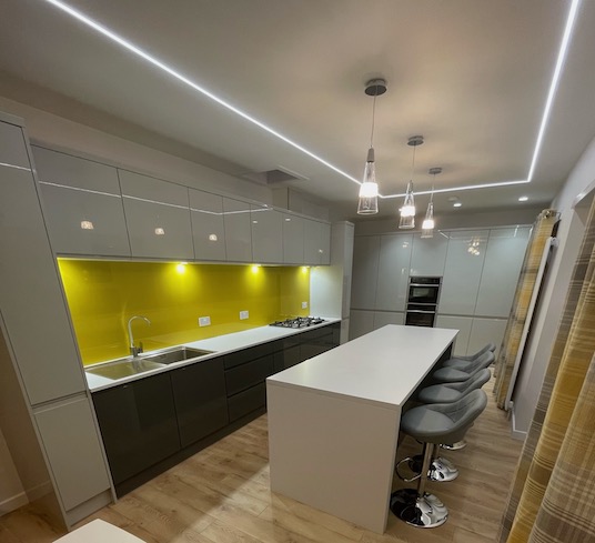 Kitchen lighting.