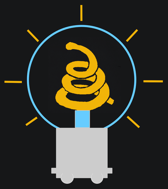 Stylized lightbulb logo. Click for more images. Stylized lightbulb logo